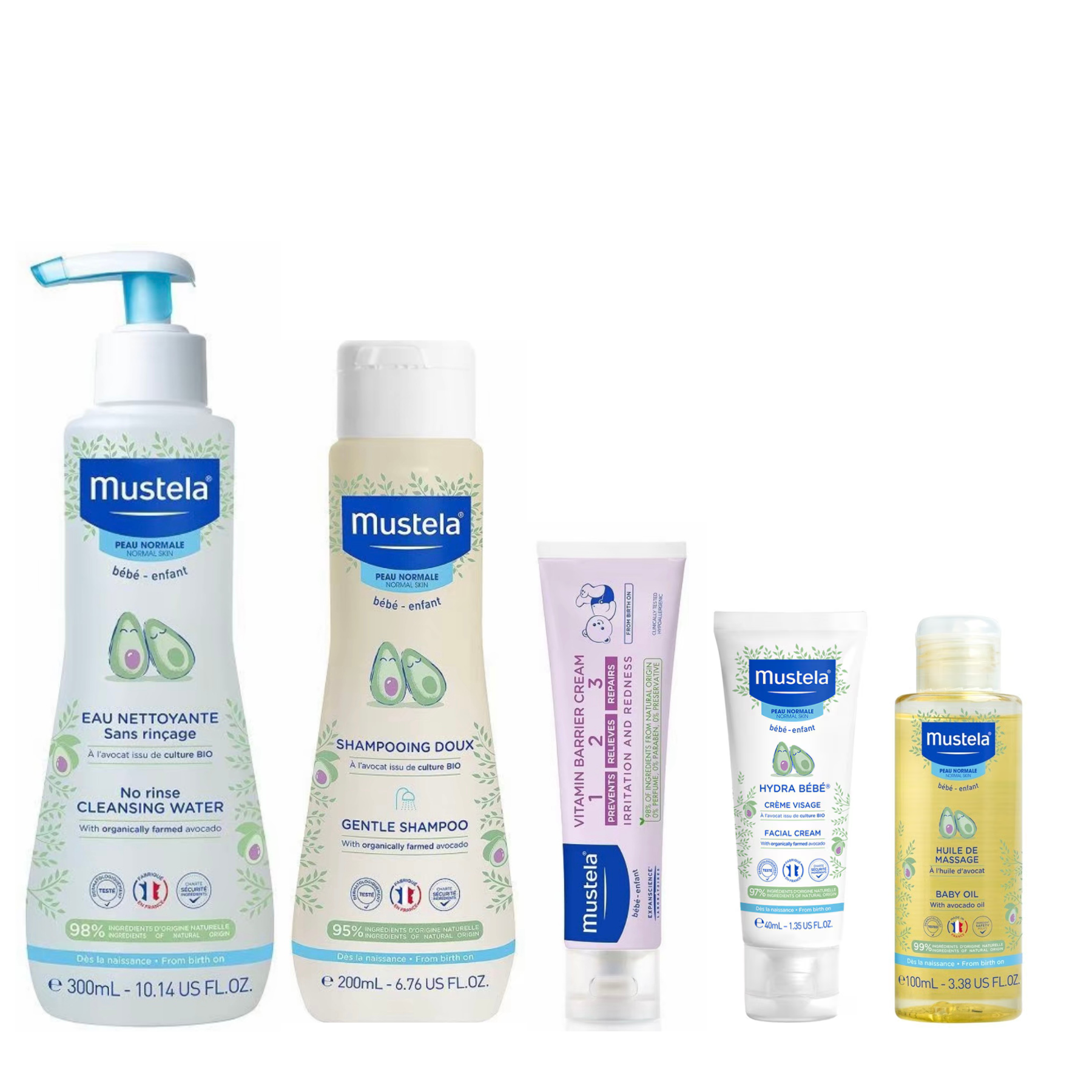 Mustela Complete Baby Routine, Avocado Newborn Essentials Gift Set